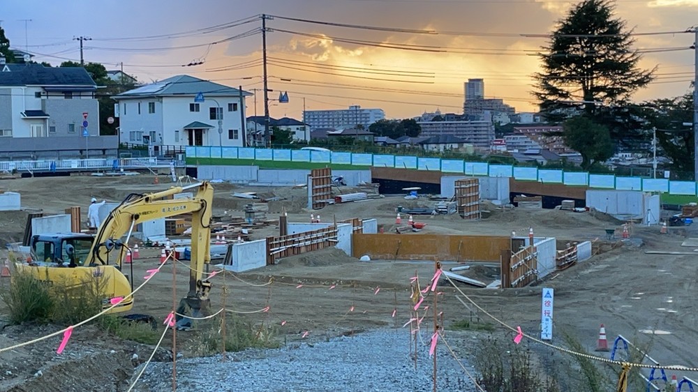 型枠施工の現場から-明石市内造成工事現場