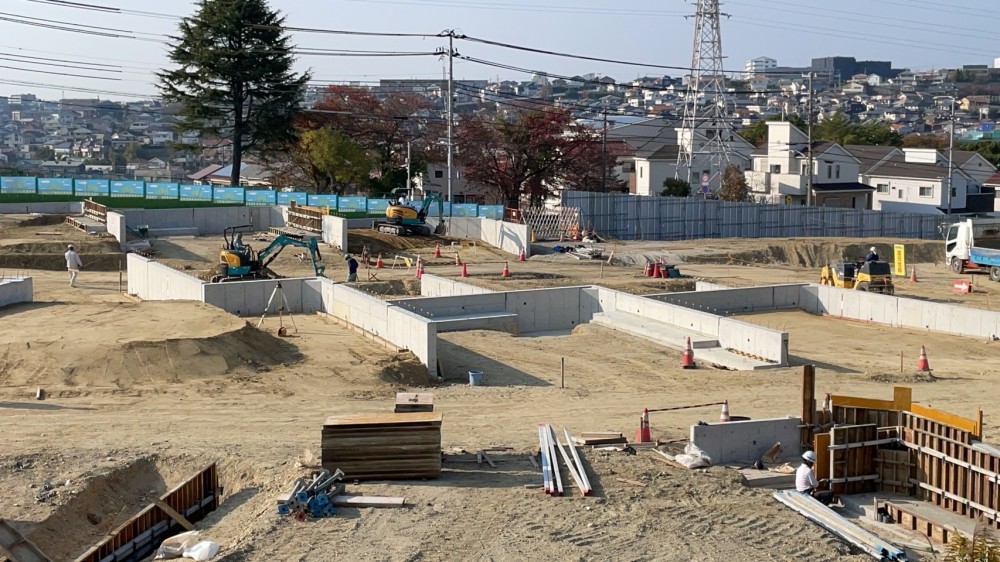 型枠施工現場写真_明石市内造成工事現場③