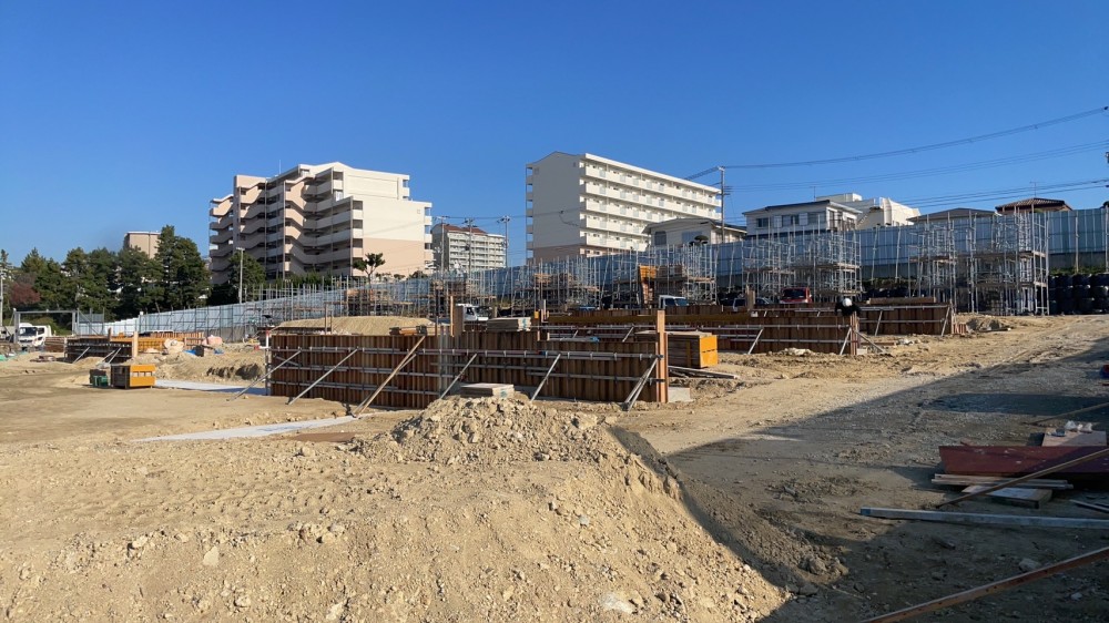 型枠施工現場写真_明石市内造成工事現場④