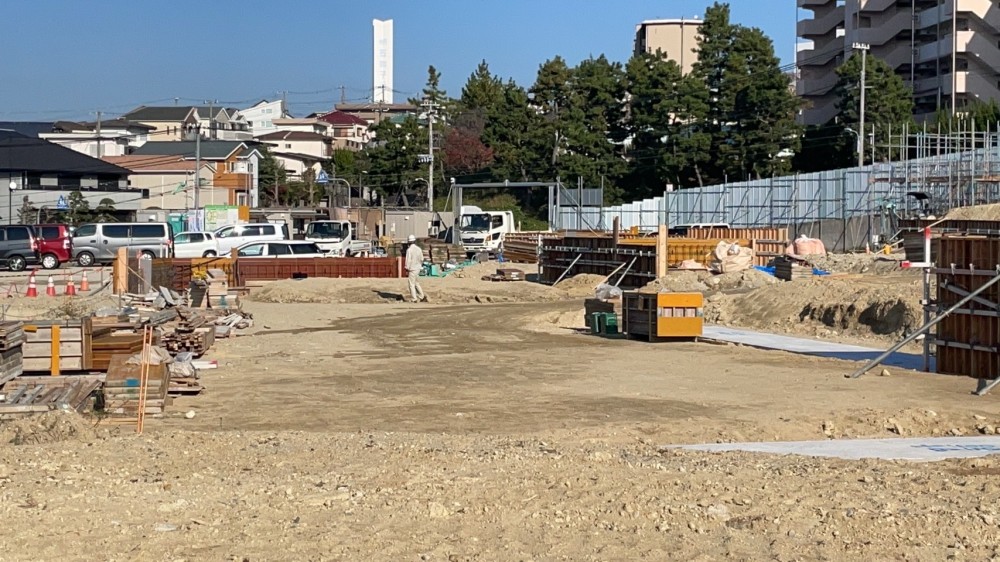 型枠施工現場写真_明石市内造成工事現場④