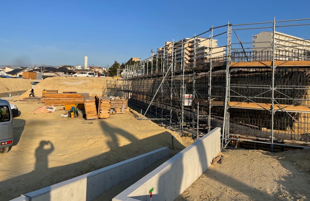 型枠施工現場写真_明石市内造成工事現場⑥