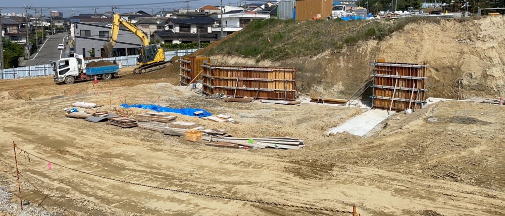 型枠施工現場写真_明石市内造成工事現場⑧